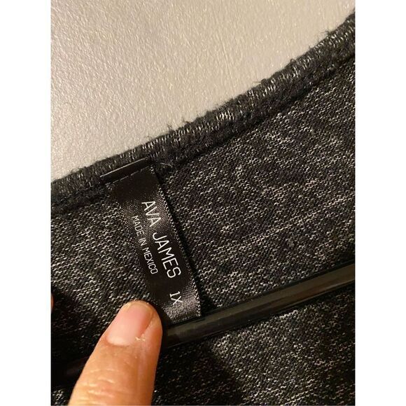 Ava James Charcoal Gray Thankful And Blessed Short Sleeve Scoop Neck Shirt Size - Picture 4 of 5